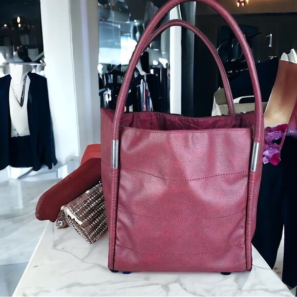 Neiman Marcus Bags l Tote, Purse l Burgundy l Leather l Double Handle l EUC - Picture 16 of 16